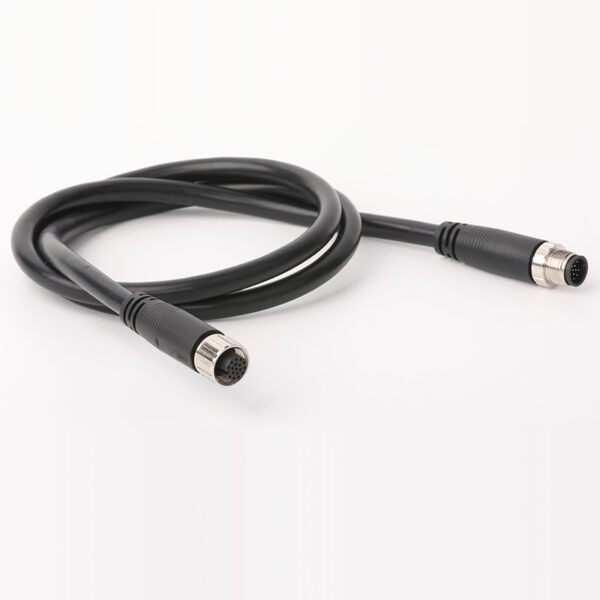M12-17P A type male to female waterproof connector cable manufacturer - Image 2