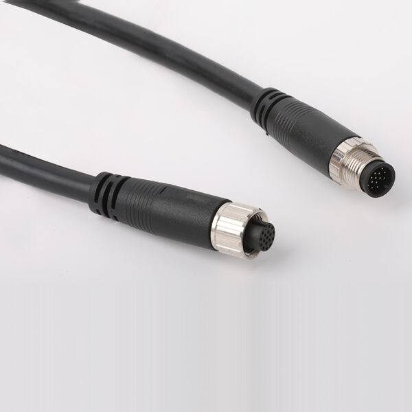 High quality M12-17P A type waterproof male to female connector cable